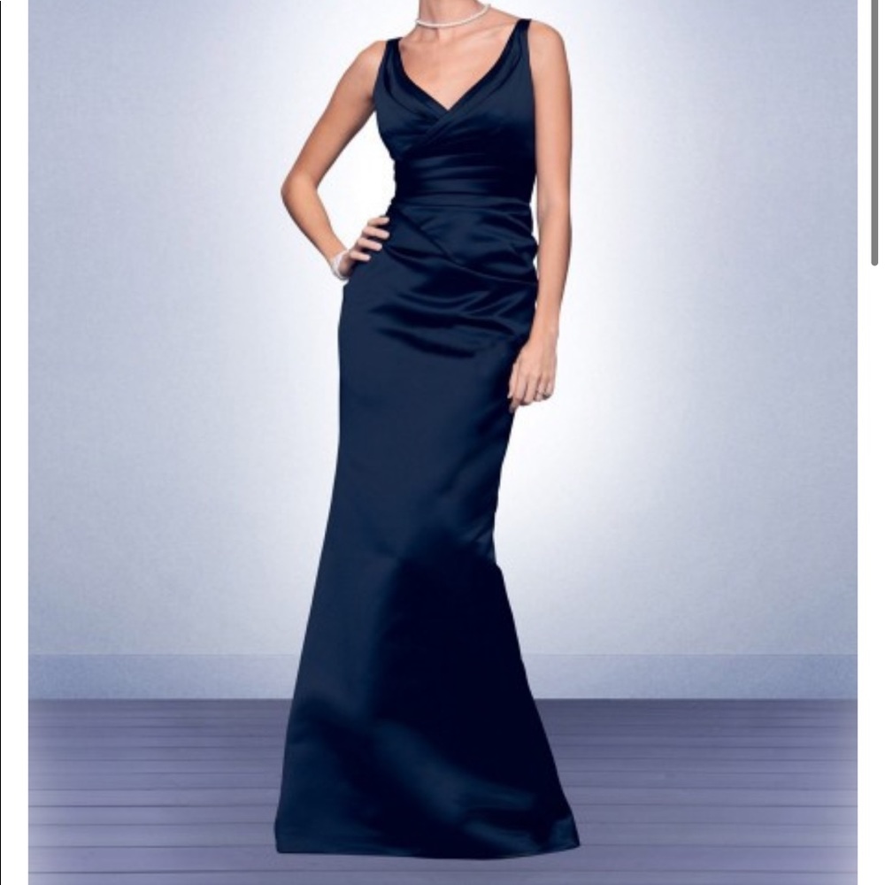 Bill Levkoff Navy Bridesmaid Dress 526